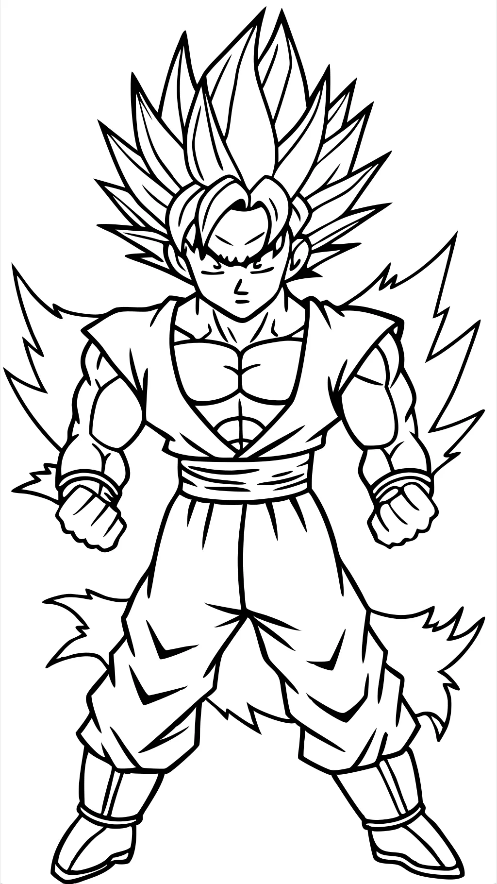 Páginas para colorear de DBZ Goku